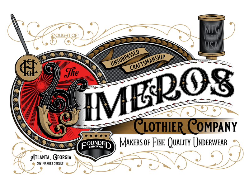 Himeros - Color Version decorative ornamental clothing apparel victorian ornamentation flourish vintage type typography lettering