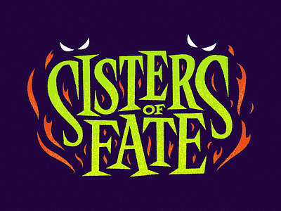 Sisters of Fate beer fire halloween horror label lettering logo spooky type typography