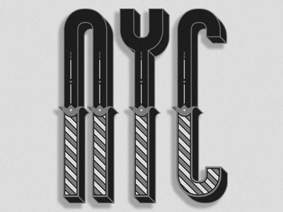 NYC apparel lettering logo type typography