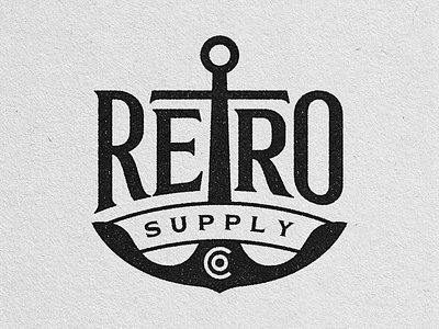 Retro Supply Co. Lockup anchor branding lettering lockup logo logotype nautical retro supply typography