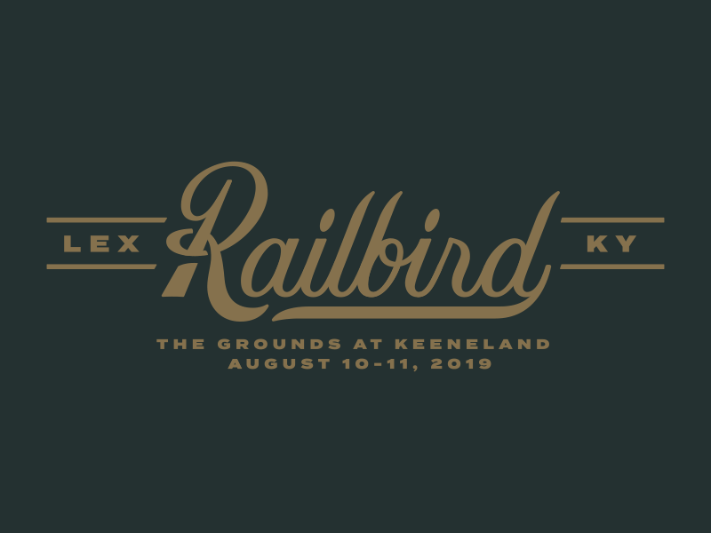 Railbird animated branding festival lettering lockup logotype music script type typography