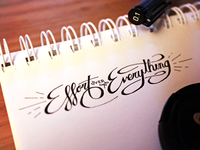 Tiny Script hand made lettering script type typography