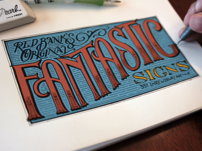 Fantastic Signs apparel custom flourish handmade label lettering ornamentation type typography victorian vintage