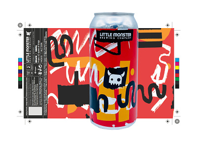 Little Monster Brewery beer branding brewery brewing craft beer design hops illustration