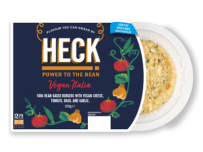 Heck Foods Vegan Range branding burger food food packaging graphic design vegan