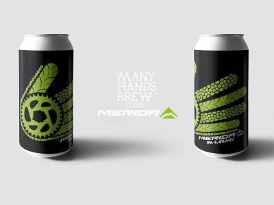 Merida Cycles x Many Hands beer beer design beer label bicycle bike branding brewery brewing can label craft beer cycle cycling design green ipa merida