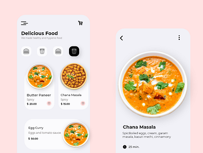 Food App Mobile Screen UI Design. android app design food food app iphone mobile app ui ux