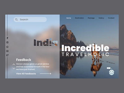 Incredibe India branding design india tourist travel ui ux website