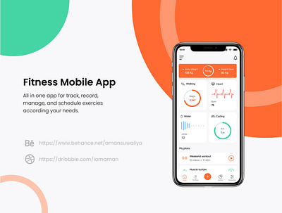 Fitness Mobile App animation app interaction mobile app ui uidesign