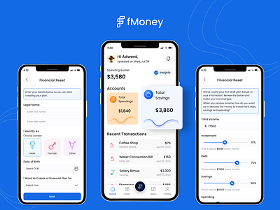 Finance Management App app design finance management mobile app money ui uidesign