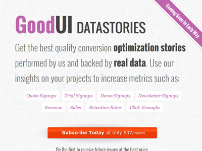 GoodUI Datastories layout
