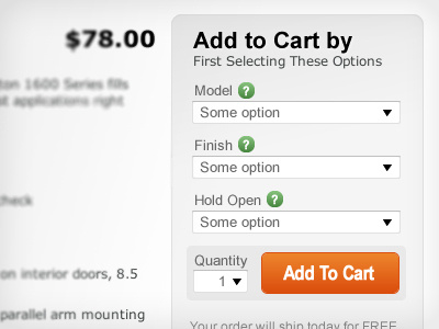 Add To Cart button interface ui