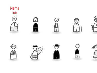 Micro-Personas Progress icons people personas sideproject sketch sketching ux