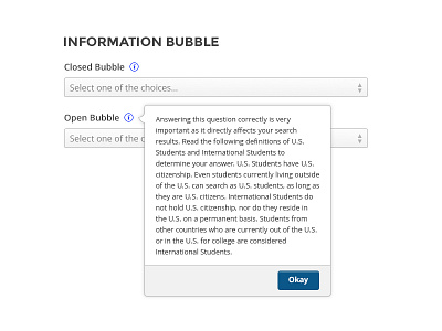Information Bubble bubble button dropdown form icon info information montserrat multi select open sans