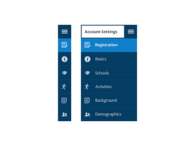 Account Settings Navigation