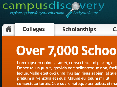 CampusDiscovery Header campusdiscovery college header logo navigation school
