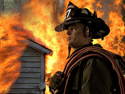 Trevor Stinson Composite burn burning composite fire firefighter hose photography ryan o. hicks