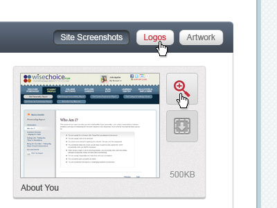 WiseChoice Media Resources button download icon magnify screenshot thumbnail wisechoice