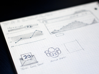 Icon/Graph Sketches dot graph grid icon paper pencil sketch ui