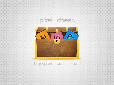 Pixel Chest blog chest icon illustrator indesign photoshop pixel treasure tumblr