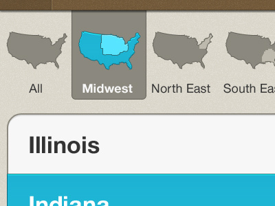 Mobile Search Location Filter app button filter iphone location midwest mobile search select united states wisechoice
