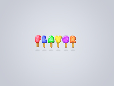 Tiny Popsicles Type cold drop flavor frozen icon popsicles type typography water