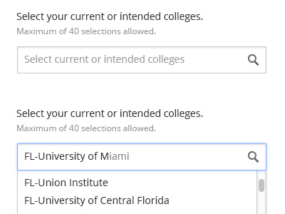 Multi-Select Boxes box college form input multi scroll bar search select