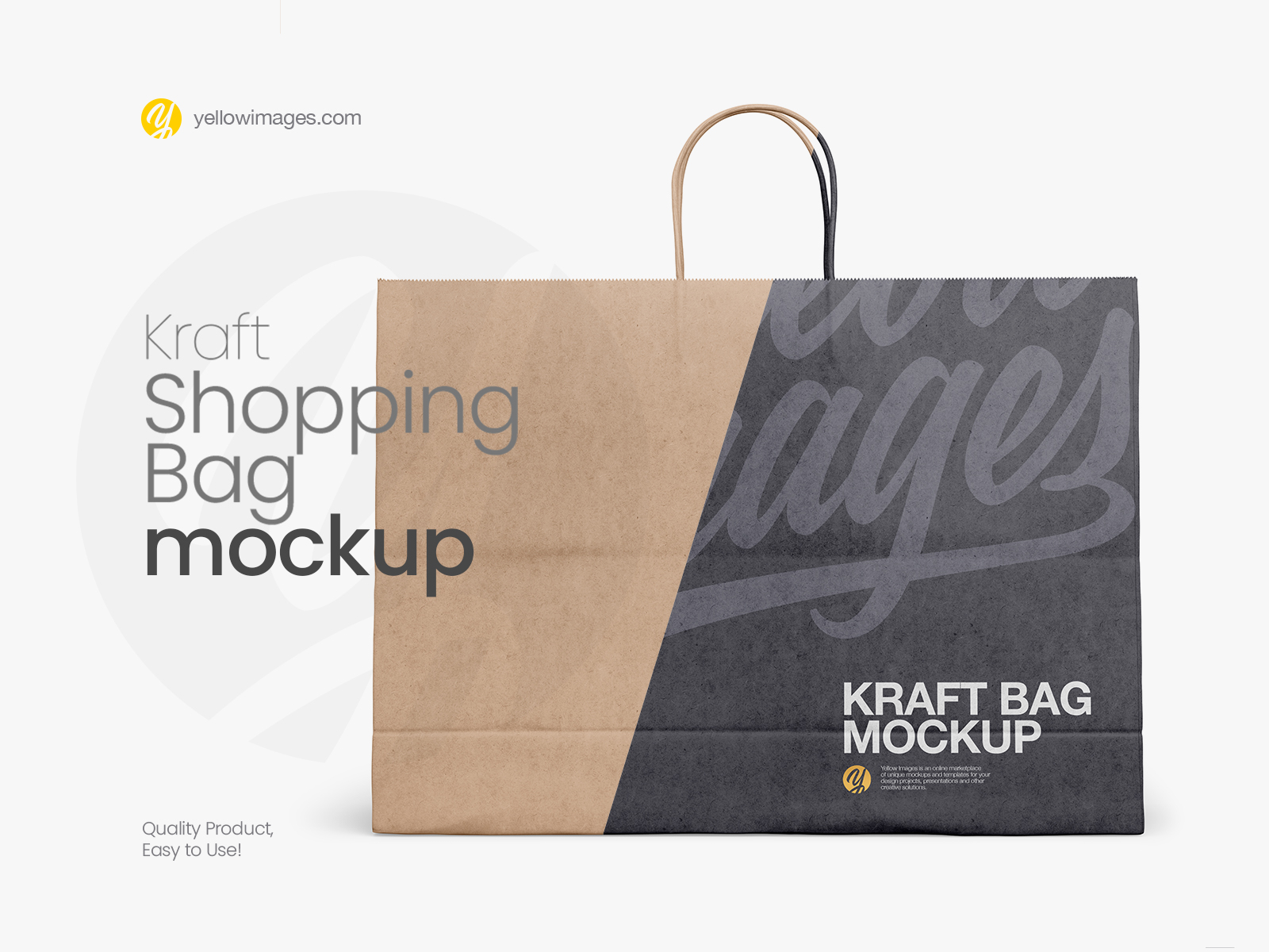 Download Kraft Shopping Bag With Rope Handle Mockup Front By Dmytro Ovcharenko On Dribbble PSD Mockup Templates