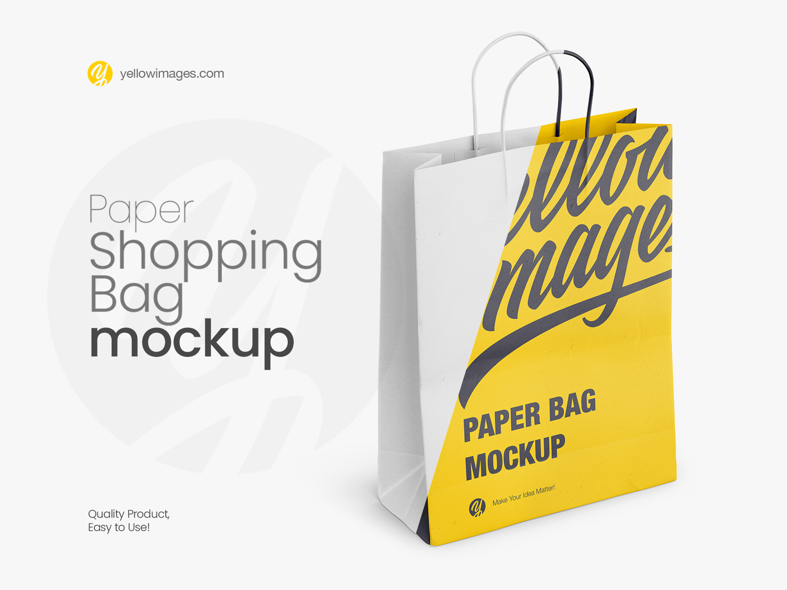 Download 50 Matte Paper Shopping Bag With Rope Handle Png Yellowimages Mockups