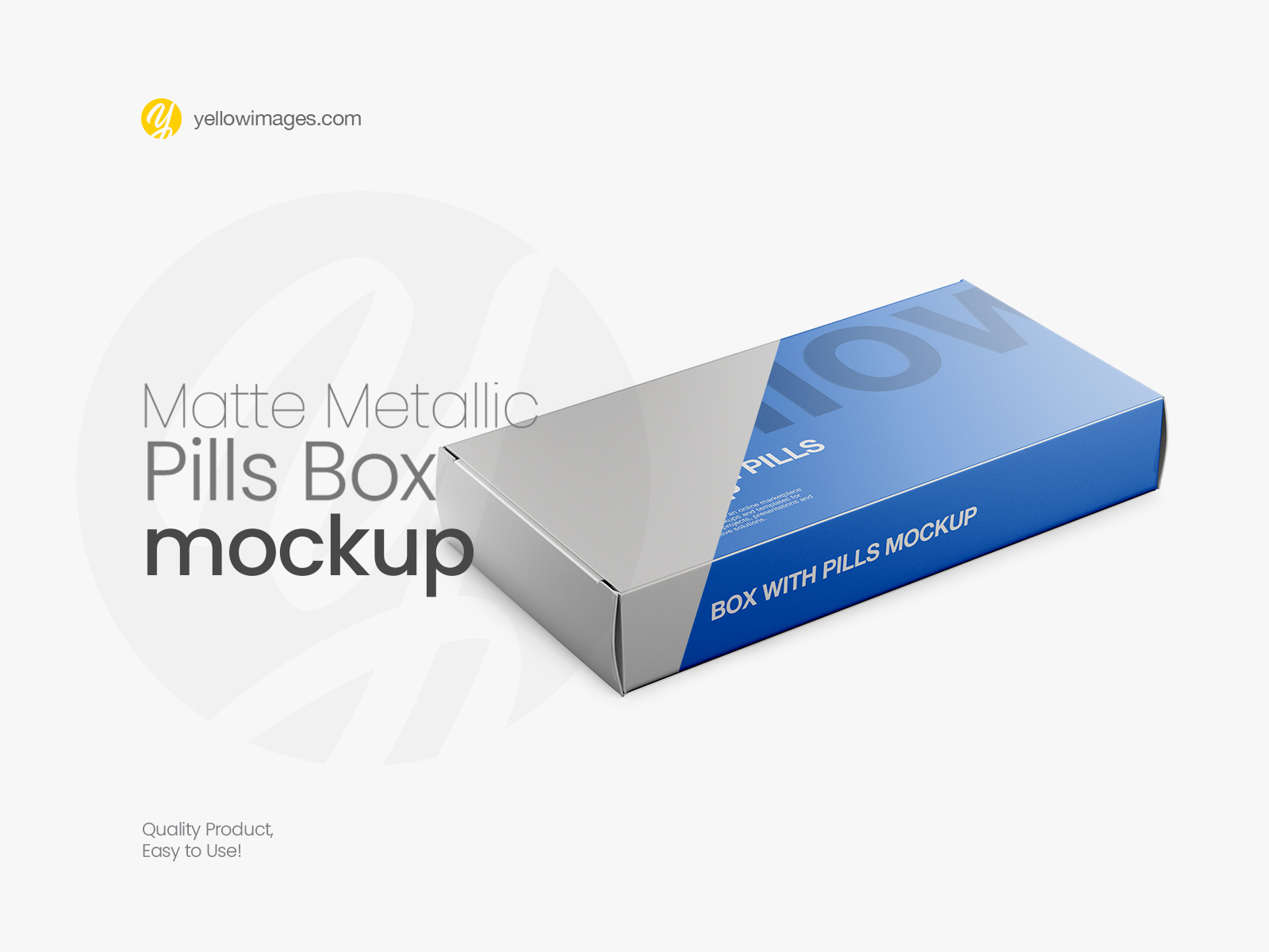 Download Matte Metallic Pills Box Mockup - Halfside View by Dmytro ...