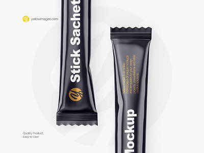 Glossy Stick Sachet Mockup