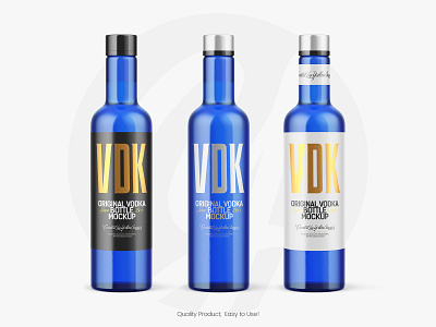 Download Blue Glass Vodka Bottle Mockup By Dmytro Ovcharenko On Dribbble