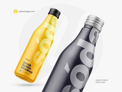 Fly Matte Drink Bottle Mockup alcohol brand branding design drink bottle drink bottle mockup energy bottle fly fly bottle matte bottle mock up mock up mockup pack package packaging spirits water water bottle yellow images
