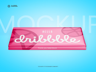 Hello Dribbble! 😃 branding chocolate chocolate bar chocolate bar mockup dribbble dribbblers dribble first post first shot firstshot glossy hello hello dribble mock up mockup packaging yellow images