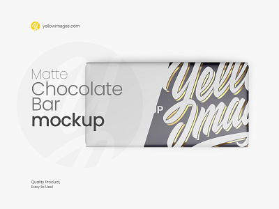 🍫 Matte Chocolate Bar Mockup - Top View 🍫 bar brand branding cacao chocolate chocolate bar chocolate packaging food matte mock up mock up mockup pack package packaging sweet yellow images