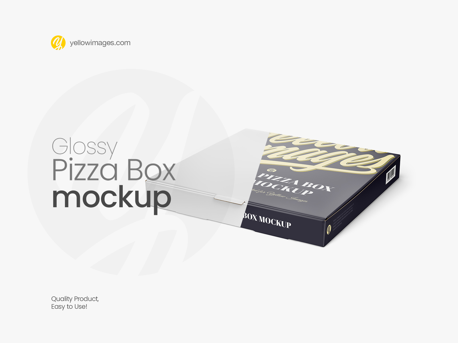 Download Glossy Pizza Box Mockup Halfside View By Dmytro Ovcharenko On Dribbble Yellowimages Mockups