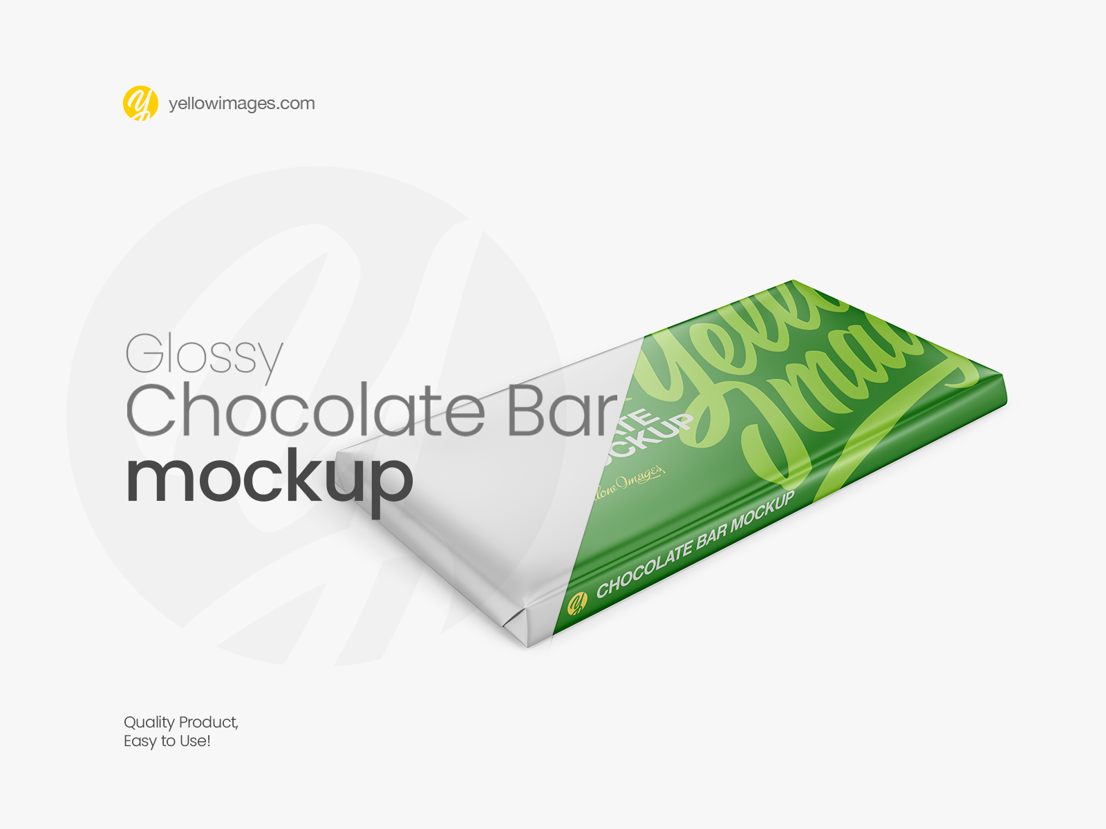 Glossy Chocolate Bar Mockup Halfside View By Dmytro Ovcharenko On Dribbble