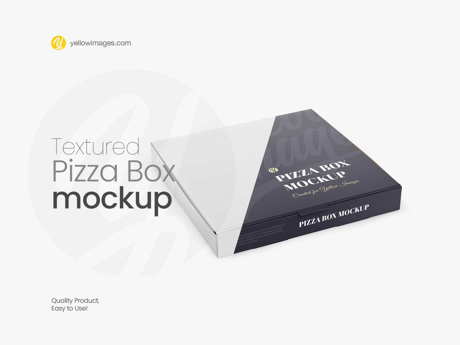Download Textured Pizza Box Mockup Halfside View By Dmytro Ovcharenko On Dribbble PSD Mockup Templates