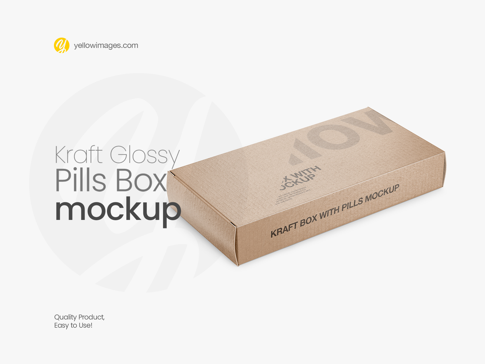 Kraft Glossy Pills Box Mockup Halfside View By Dmytro Ovcharenko On Dribbble