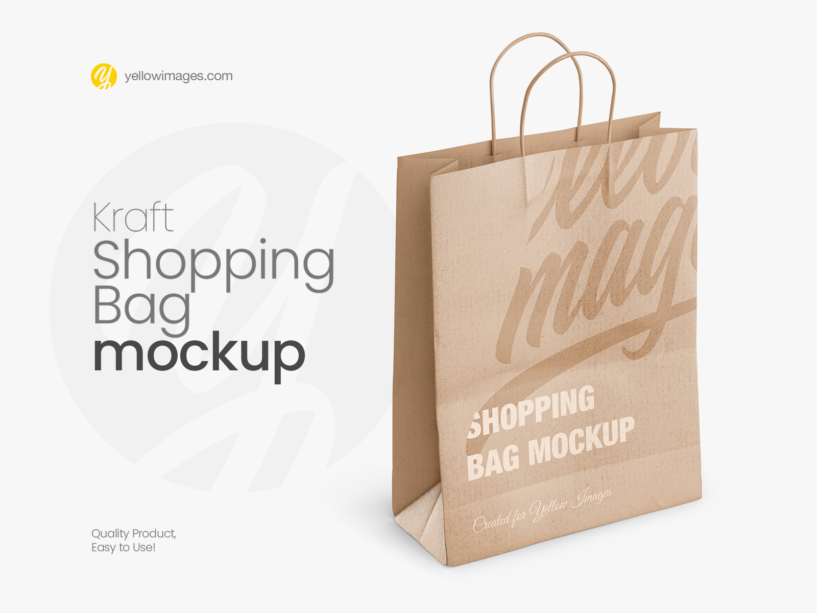 Download Free Kraft Matte Shopping Bag With Rope Handle Mockup By Dmytro Ovcharenko On Dribbble SVG Cut Files