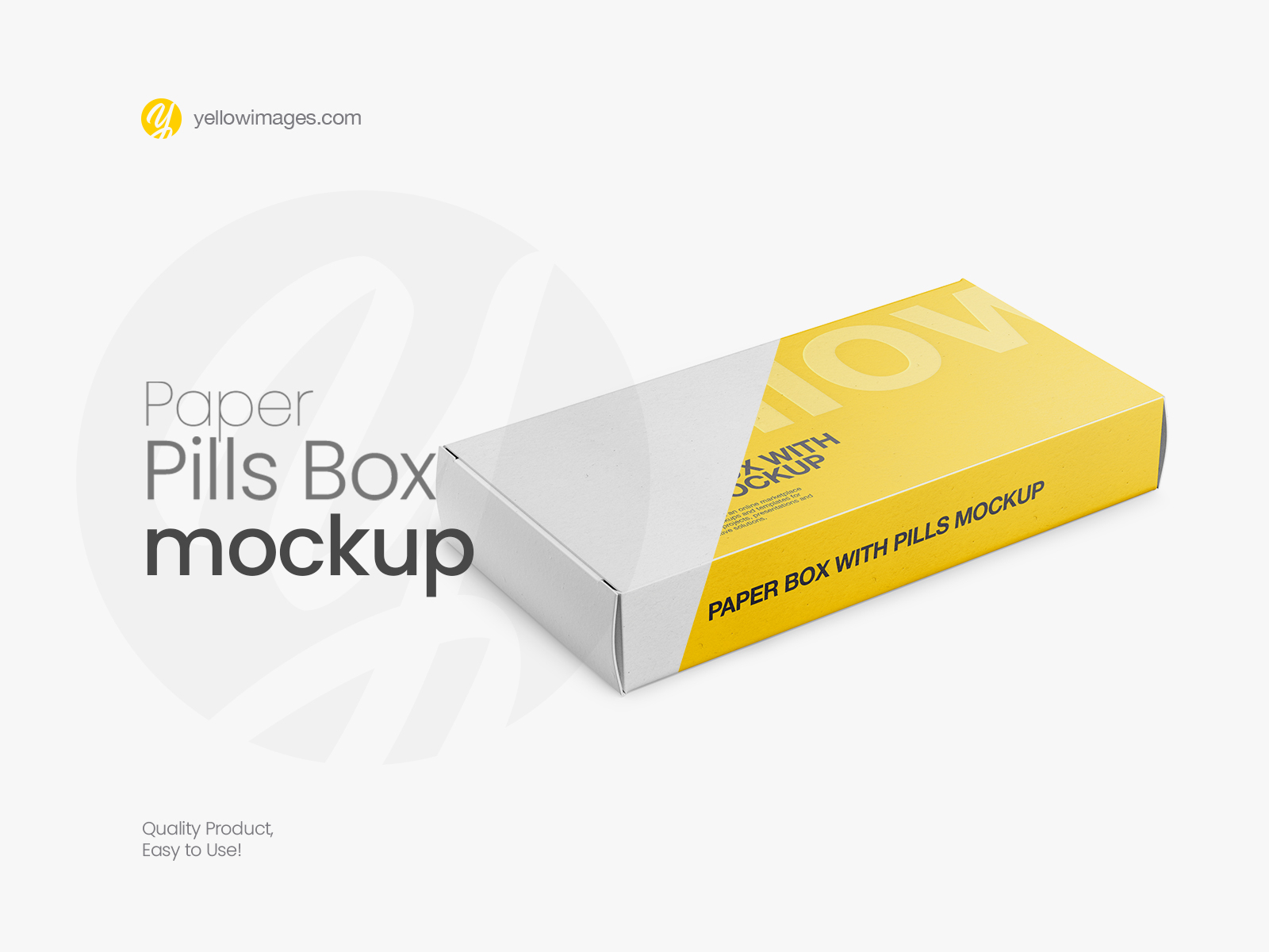 Download Paper Pills Box Mockup Halfside View By Dmytro Ovcharenko On Dribbble PSD Mockup Templates