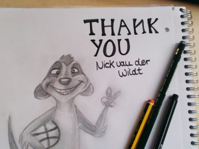 Thank You, Nick van der Wildt! sketching