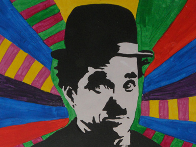 Charlie Chaplin painting