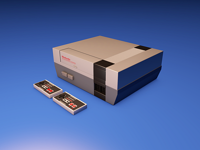 Nintendo Entertainment System 3D SHOT 3d 80s cinema4d model nes render