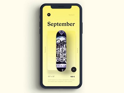 Skateboard selection concept app ecommerce gradient interaction mobile principle selection simple skate shop skateboard sketch slider vibrant