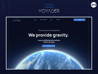 [CONCEPT] UXUI school project - Voyager Station design design system figma interface logo space uidesign ux uxdesign web webdesign website
