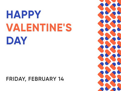 Happy Valentine's Day design minimal typography