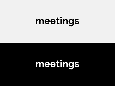 meetings branding logo minimal typography