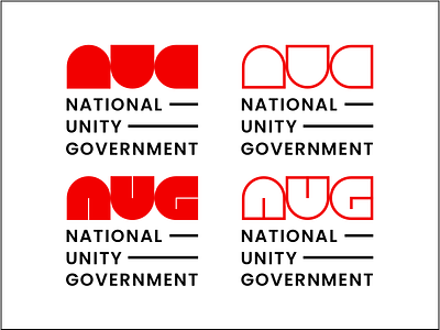 NUG - National Unity Government branding design logo minimal