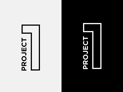 Logo exploration for Project 1, a tech company. line logo minimal one project tech